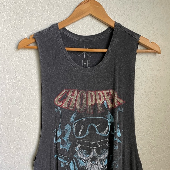 Awesome Vintage Wash Biker Tee Tank - Picture 6 of 6